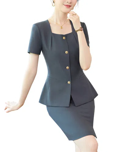 Olivia Taylor 2pc Jacket & Skirt Set In Green