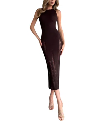 Olivia Taylor Midi Dress In Burgundy