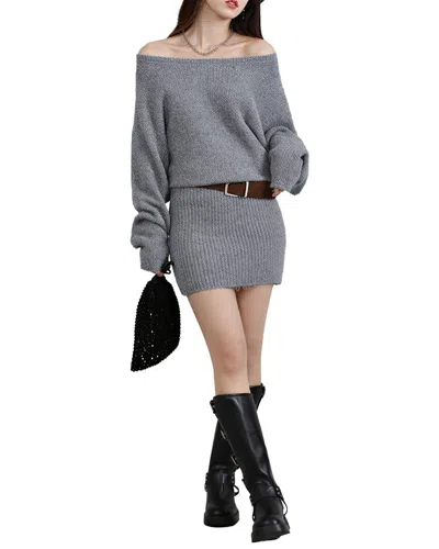 Olivia Taylor Sweaterdress In Gray