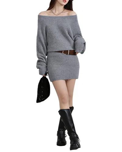 Olivia Taylor Sweaterdress In Gray