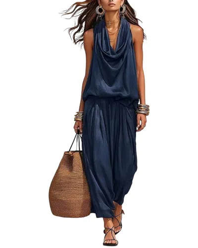 Olivia Taylor Top & Pant Set In Blue