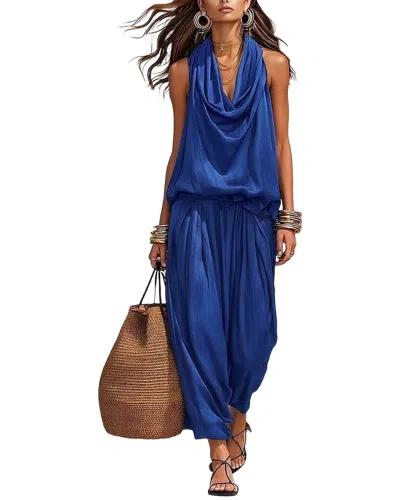Olivia Taylor Top & Pant Set In Blue