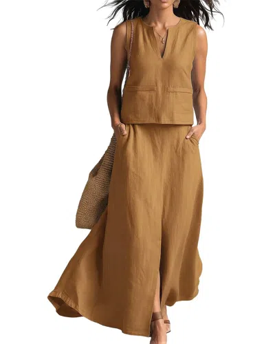 Olivia Taylor Top & Skirt Set In Nude