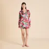 Olivia Von Halle Alba Moulin Red Floral Pajamas In Multi