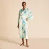 OLIVIA VON HALLE AMAYA SAMPHIRE IVORY FLORAL ROBE