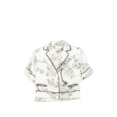 Olivia Von Halle Arletta Anaa Floral-print Pajamas In White