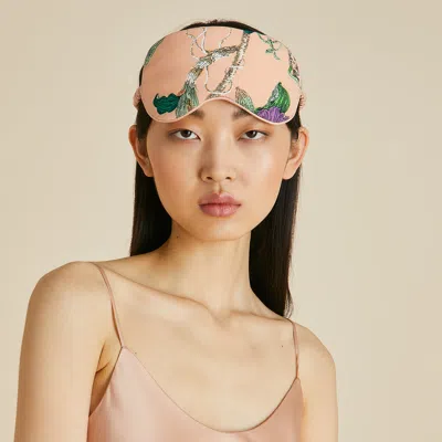 Olivia Von Halle Audrey Andromeda Pink Floral Eye Mask
