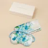 Olivia Von Halle Audrey Asterias Ivory Floral Eye Mask