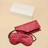 Olivia Von Halle Audrey Dita Pink Geometric Eye Mask In Pink