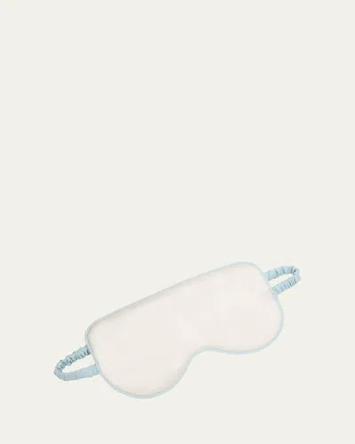 Olivia Von Halle Audrey Padded Silk Satin Sleep Mask In White