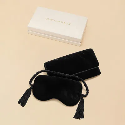 Olivia Von Halle Audrey Valentina Black Fringe Eye Mask
