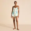 Olivia Von Halle Bella Asterias Ivory Floral Camisole Set
