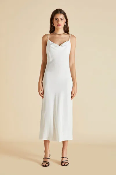 Olivia Von Halle Bibi Ivory Crêpe De Chine Silk Slip Dress - S In White
