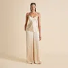 Olivia Von Halle Bliss Caramel Camisole Set In Caramel