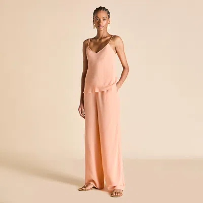 Olivia Von Halle Bliss Tangerine Camisole Set