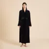 Olivia Von Halle Capability Eclipse Navy Robe In Blue