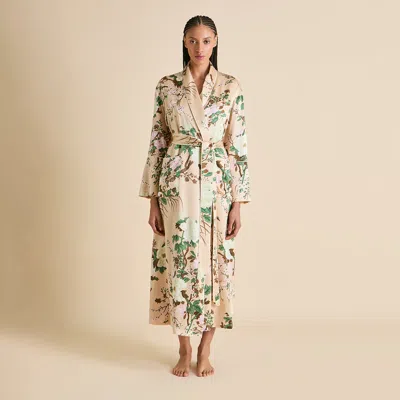 Olivia Von Halle Capability Tirtoff Cream Floral Robe