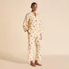 Olivia Von Halle Casablanca Junonia Yellow Seashell Pajamas