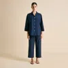 OLIVIA VON HALLE CASABLANCA NAVY PAJAMAS