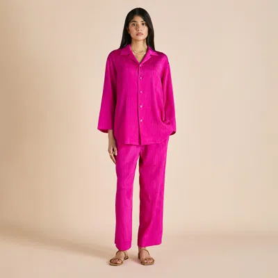 Olivia Von Halle Casablanca Paloma Pink Pajamas