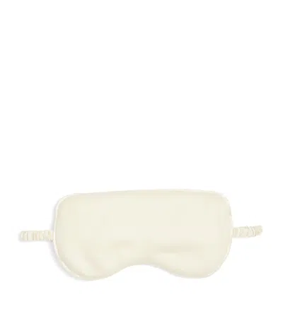 Olivia Von Halle Cashmere Audrey Eye Mask In White