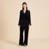Olivia Von Halle Coco Eclipse Navy Pajamas In Blue
