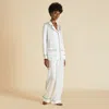 Olivia Von Halle Coco Ivory Jet Black Pajamas In Ivory