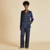 Olivia Von Halle Coco Navy Pajamas In Navy Blue