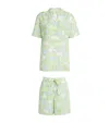 Olivia Von Halle Cotton-silk Hester Emeli Pyjama Set In Green