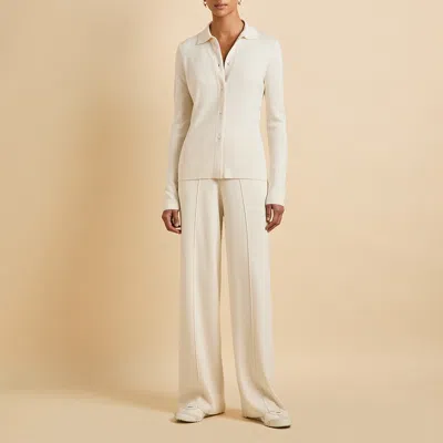 Olivia Von Halle Dree Alaska Ivory Knitwear In White