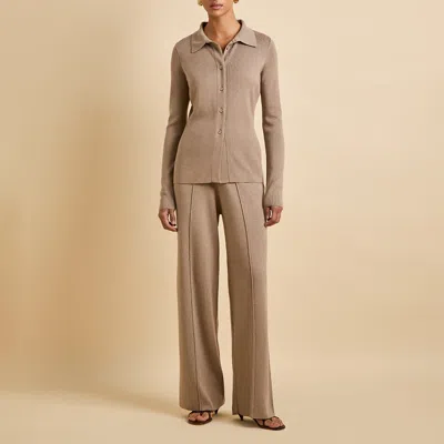 Olivia Von Halle Dree Dallas Beige Knitwear