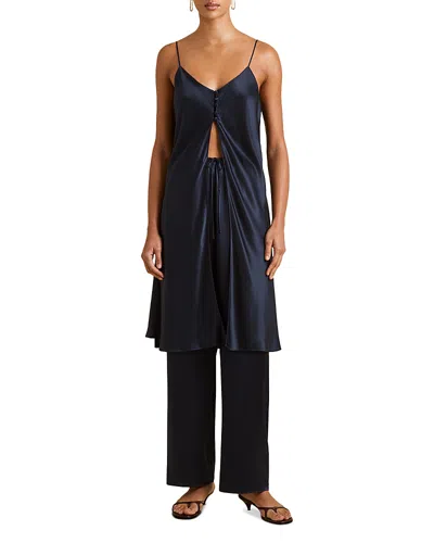 Olivia Von Halle Elvira Silk Long Camisole & Pants Pajama Set In Blue
