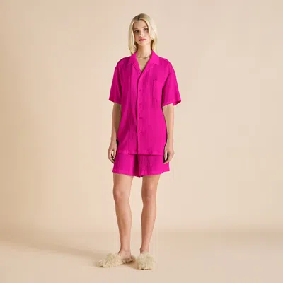 Olivia Von Halle Emeli Paloma Pink Pajamas