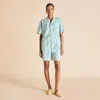 OLIVIA VON HALLE EMELI SIRENA BLUE WAVE PAJAMAS