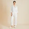 Olivia Von Halle Fifi Ivory Pearl Pajamas In Ivory