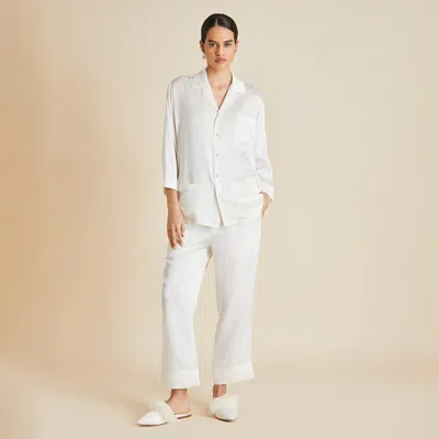 Olivia Von Halle Fifi Ivory Pearl Pajamas