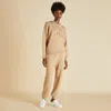 Olivia Von Halle Gia Shanghai Silk-cashmere Tracksuit In Beige