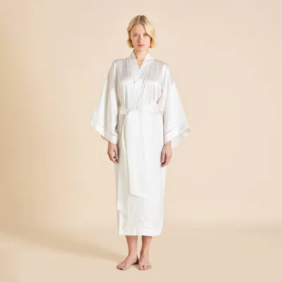 Olivia Von Halle Gloria Ivory Robe In White