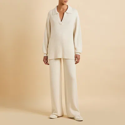 Olivia Von Halle Hutton Alaska Ivory Knitwear In White