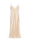 Olivia Von Halle Issa Midi Dress In Neutrals