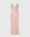 Olivia Von Halle Silk Issa Slip Dress In Oyster Core