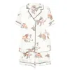 Olivia Von Halle Ingo Cora Ivory Goldfish Pyjamas In Silk Satin