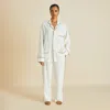 Olivia Von Halle Laurent Ivory Pajamas In Ivory