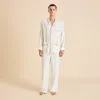 Olivia Von Halle Laurent Ivory Rust Pajamas In White