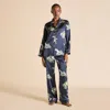 Olivia Von Halle Lila Caspian Navy Goldfish Pajamas