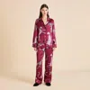 Olivia Von Halle Lila Cherie Red Leopard Pajamas In Multi