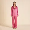 Olivia Von Halle Lila Dita Pink Geometric Pajamas In Pink