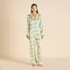 Olivia Von Halle Lila Loulou Yellow Can-can Pajamas In Multi