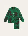 OLIVIA VON HALLE LILA PANTHER-PRINT SILK PAJAMA SET