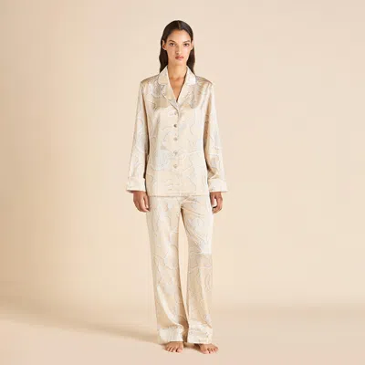 Olivia Von Halle Lila Pearl Pink Jewel Pajamas